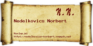 Nedelkovics Norbert névjegykártya